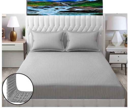 Radrugs fitted striped bedsheet