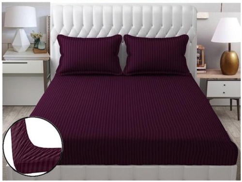 Radrugs fitted striped bedsheet