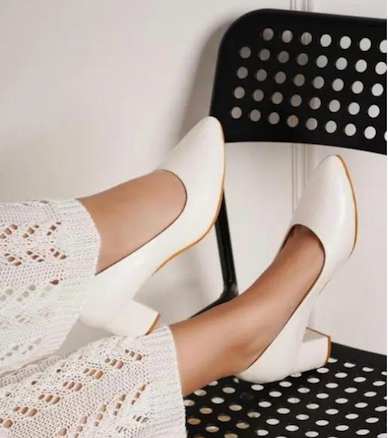 Leather Block Heel