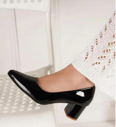 Leather Block Heel