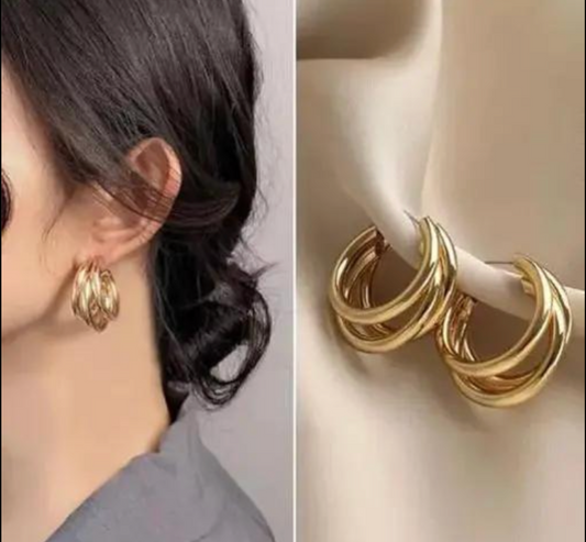 Korean Golden Earrings