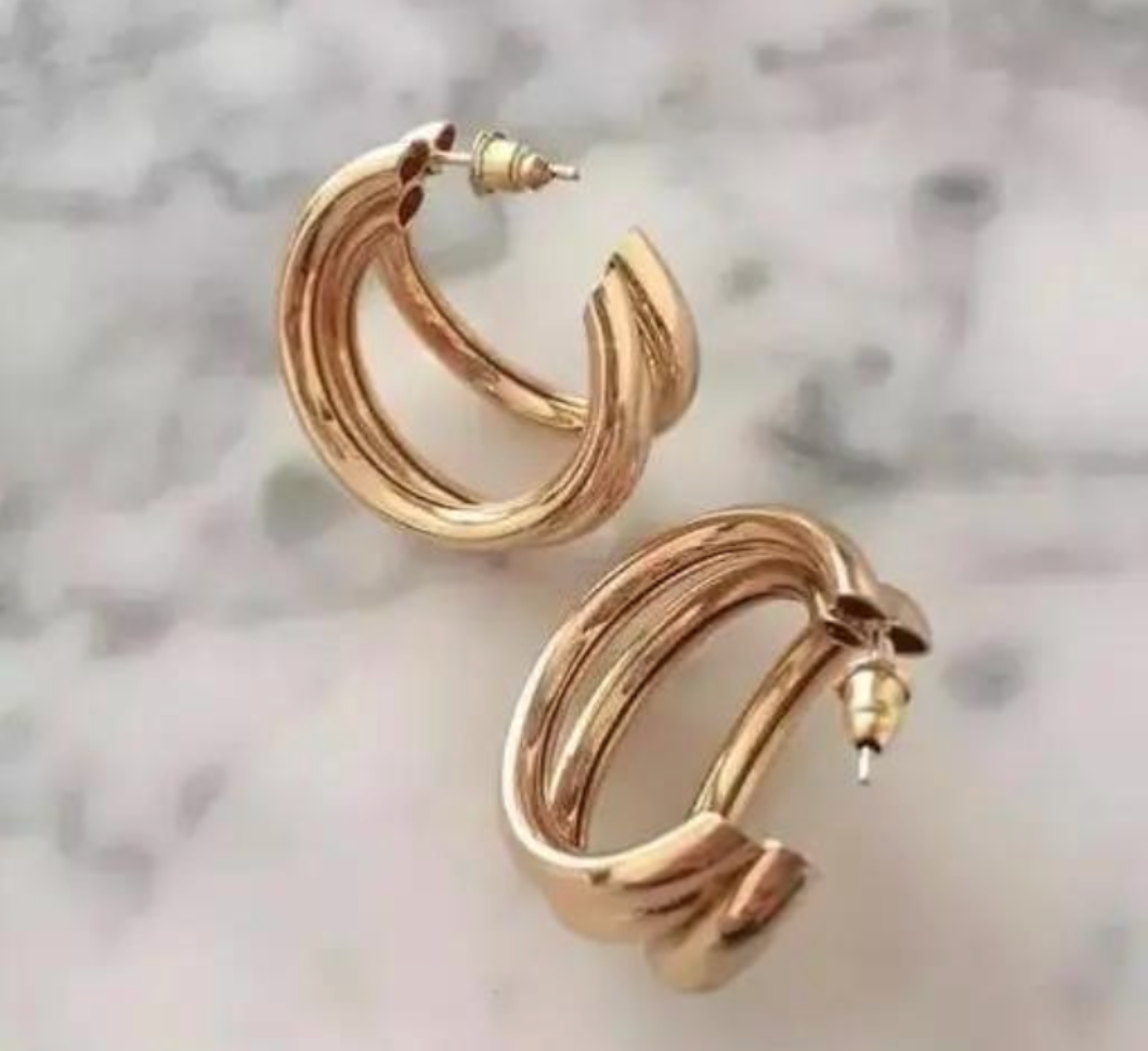 Korean Golden Earrings
