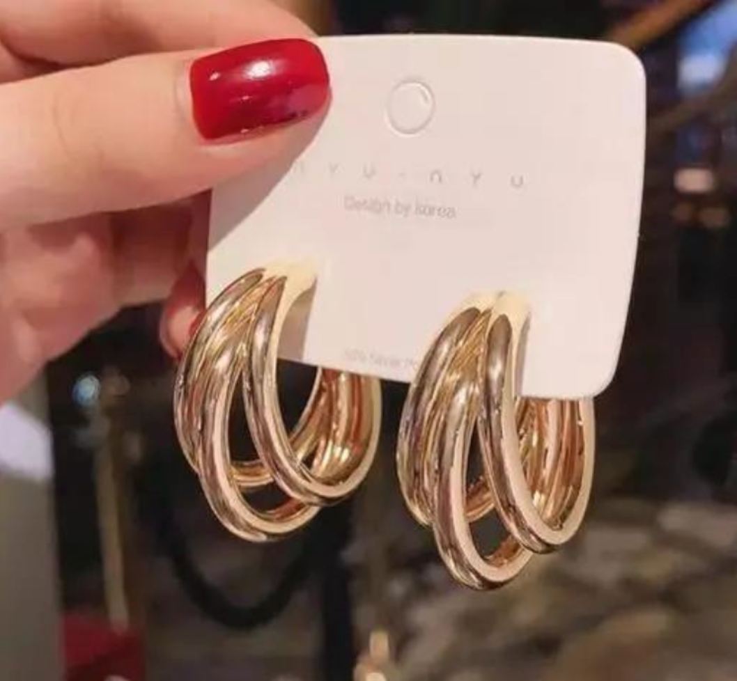 Korean Golden Earrings