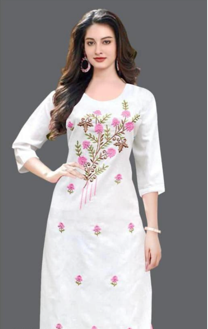 Pure Cotton Embroidered Kurta