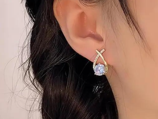 Crystal Diamond Earrings