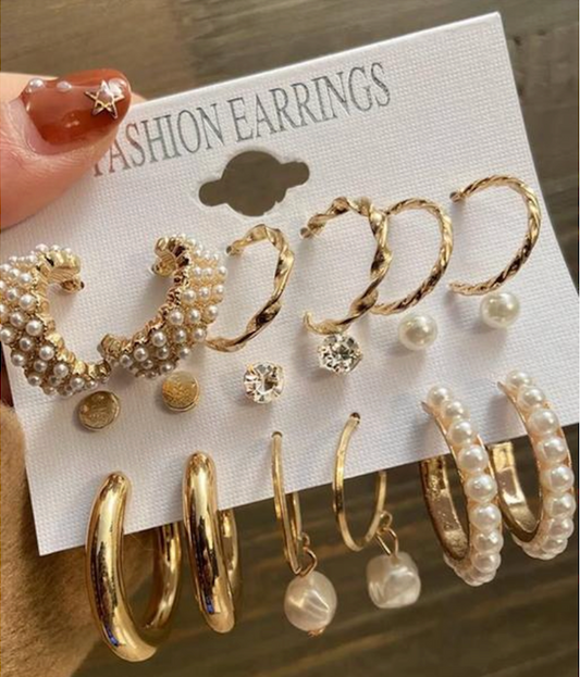 6 pair of Earrings
