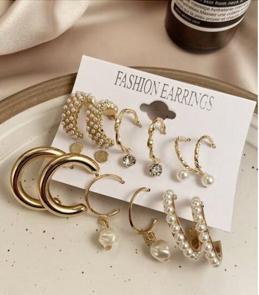 6 pair of Earrings