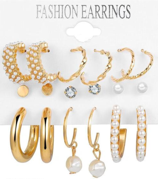 6 pair of Earrings