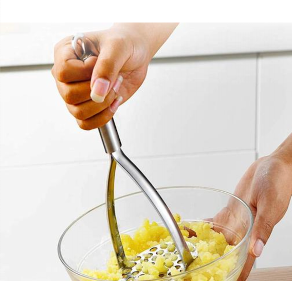 Steel Masher, Whisk and tong