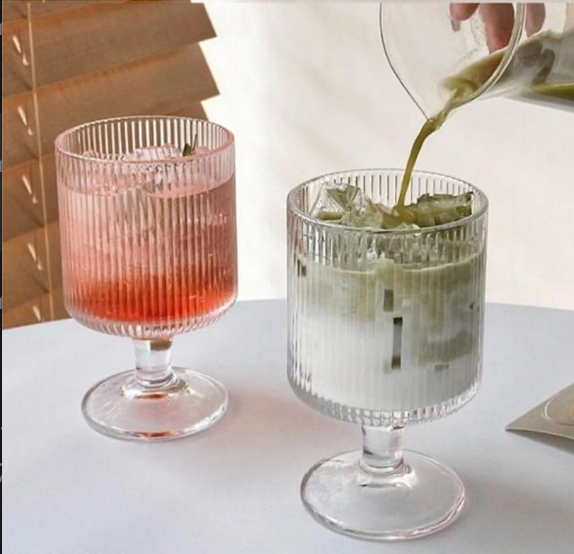 Transparent pack of 2 glasses