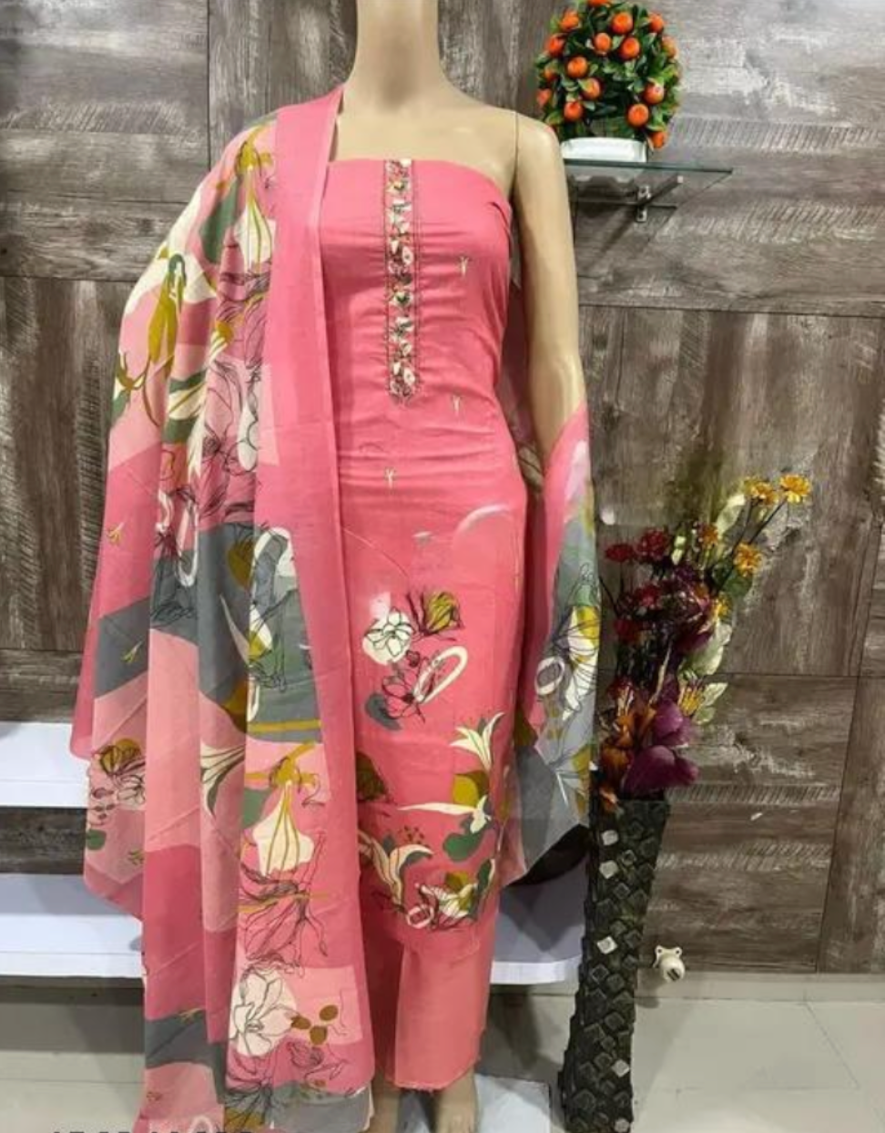 Pure Cotton Unstitched Suit