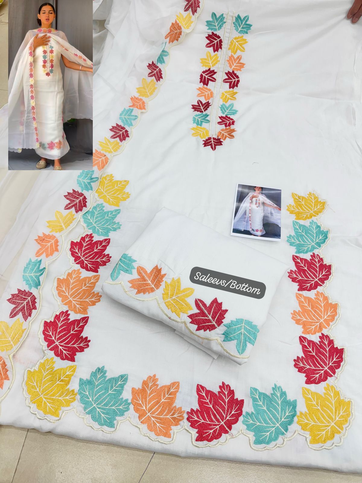 White Embroidery Suit