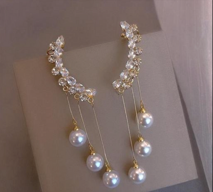 Crystal Pearl Earrings