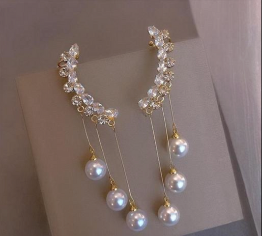 Crystal Pearl Earrings