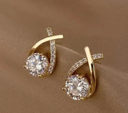 Crystal Diamond Earrings