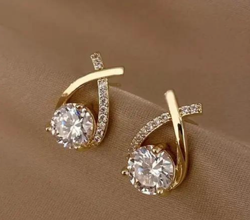 Crystal Diamond Earrings