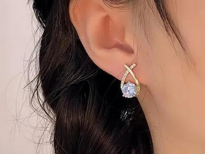 Crystal Diamond Earrings