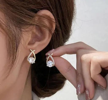 Crystal Diamond Earrings