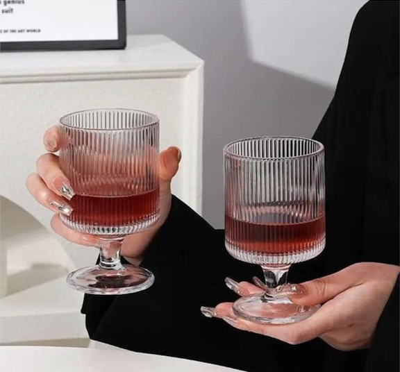 Transparent pack of 2 glasses