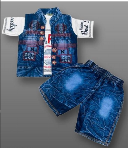 Demin suit for boys