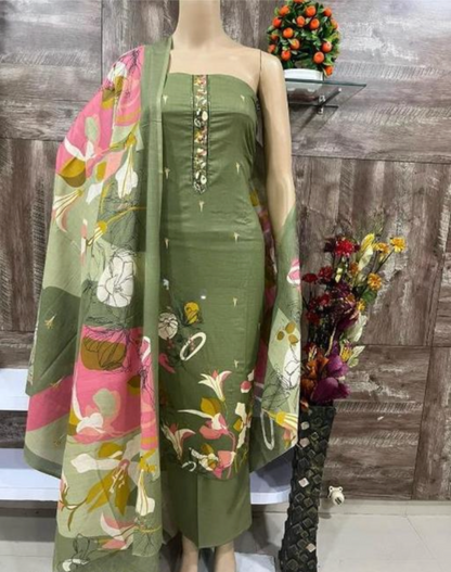 Pure Cotton Unstitched Suit