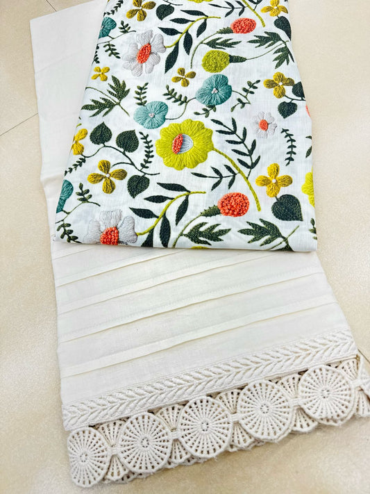 Printed Punjabi suit with Farshi Salwar