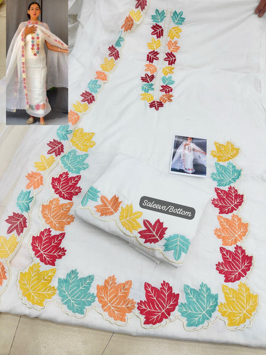 White Embroidery Suit
