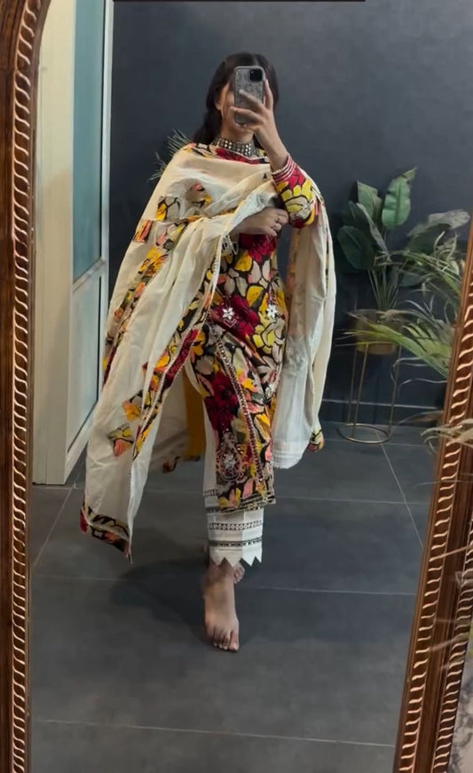 Mirror Work Printed Suit